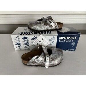BIRKENSTOCKS Girls Dorian Birko Flor Metallic Slip On Footbed Sandal EU26 US C8